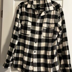 Mossimo Supply Co. Black and White Plaid Shirt